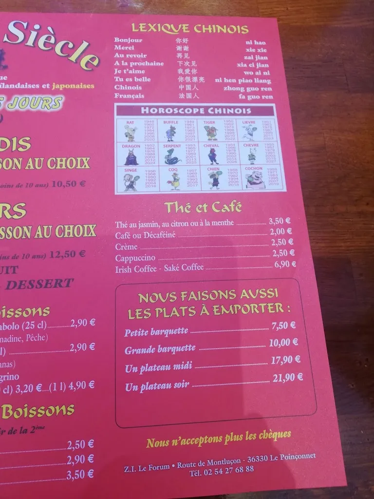 Menu_Meilleur Siecle « WOK & BUFFET »_Poinçonnet_image_3