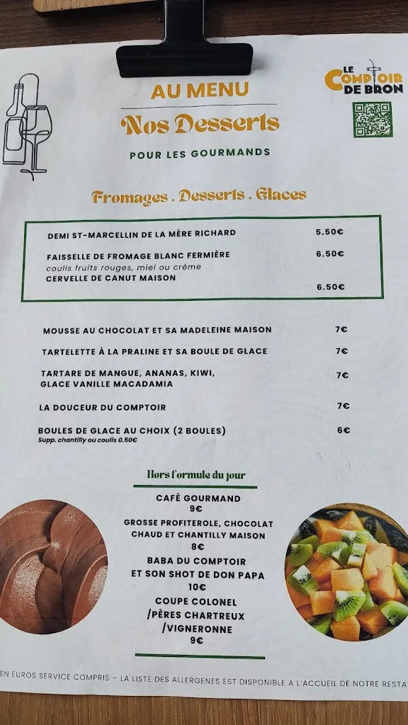 Le Comptoir de Bron_Bron_menu_image_1