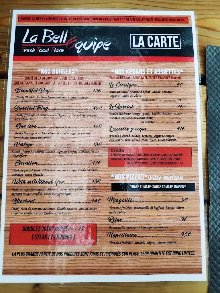 Menu_La Belle Équipe_Levroux_image_4