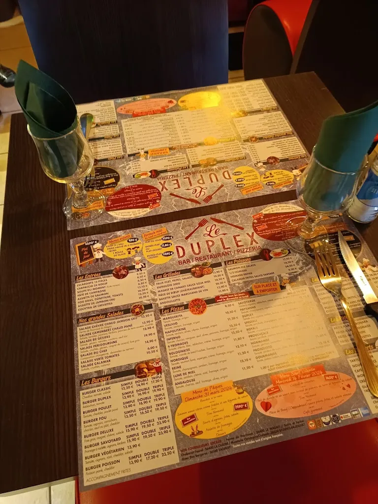 Menu_Restaurant Bar Club Le Duplex La Châtre_Châtre_image_1