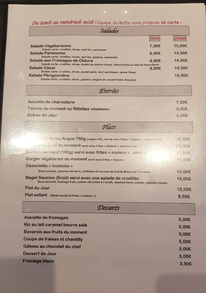 Menu_Le Bistrot du Balto_Loches_immagine_1