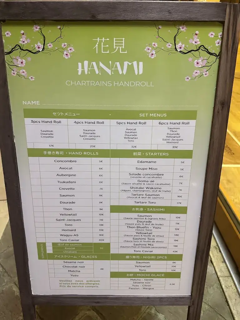 Menu_HANAMI CHARTRAINS HANDROLL_Chartres_image_2