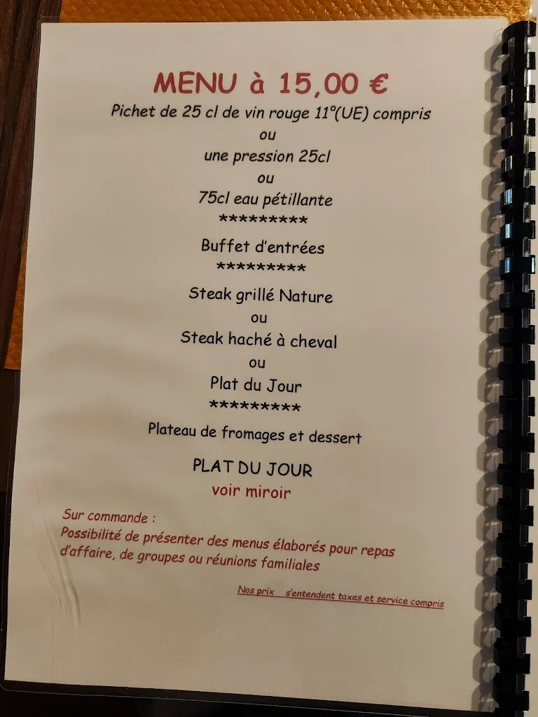 Menu_Bar-Restaurant Les Terres Noires_Saint-Maur_image_1