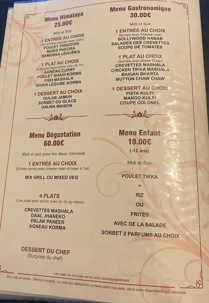Menu_Le Grand Pacha de l'Himalaya_Coudray-Montceaux_image_2