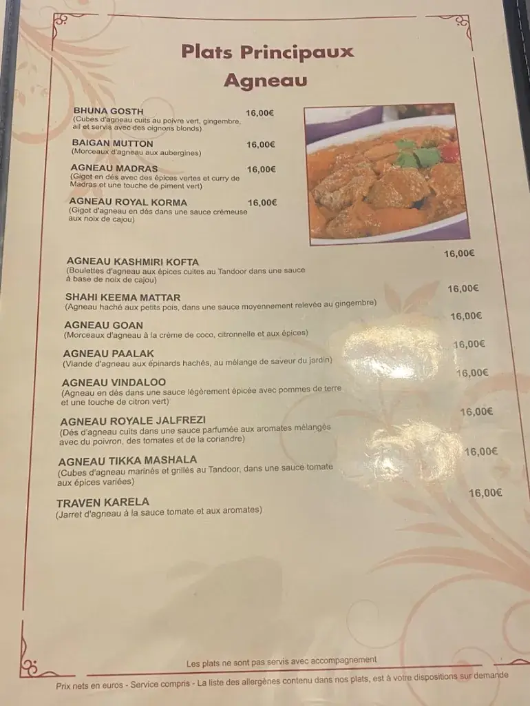 Menu_Le Grand Pacha de l'Himalaya_Coudray-Montceaux_image_3