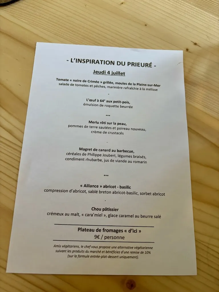 Menu_La Table du Prieuré_Louroux_image_1