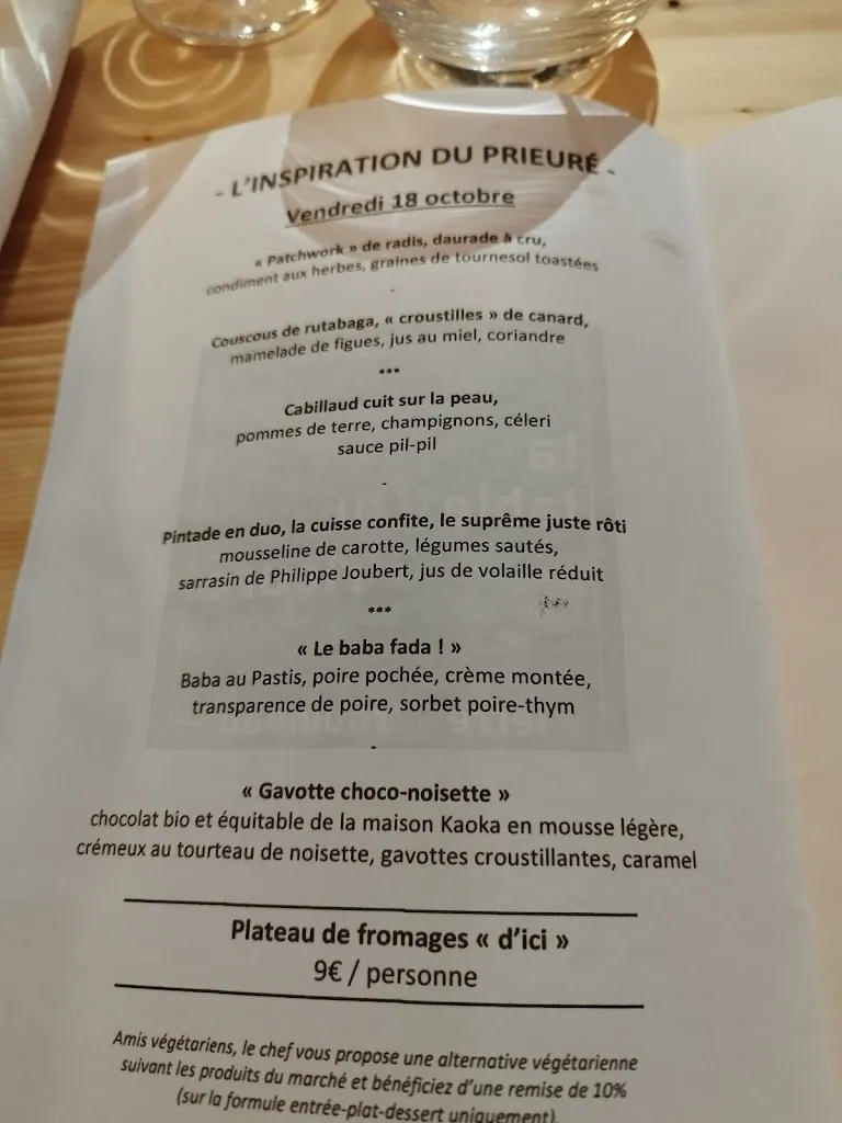 Menu_La Table du Prieuré_Louroux_image_4