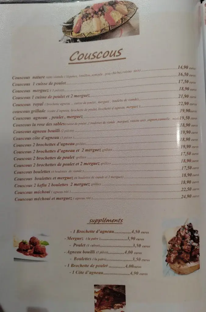 Menu_Restaurant _ Oriental La Rose des Sables_Maintenon_image_1