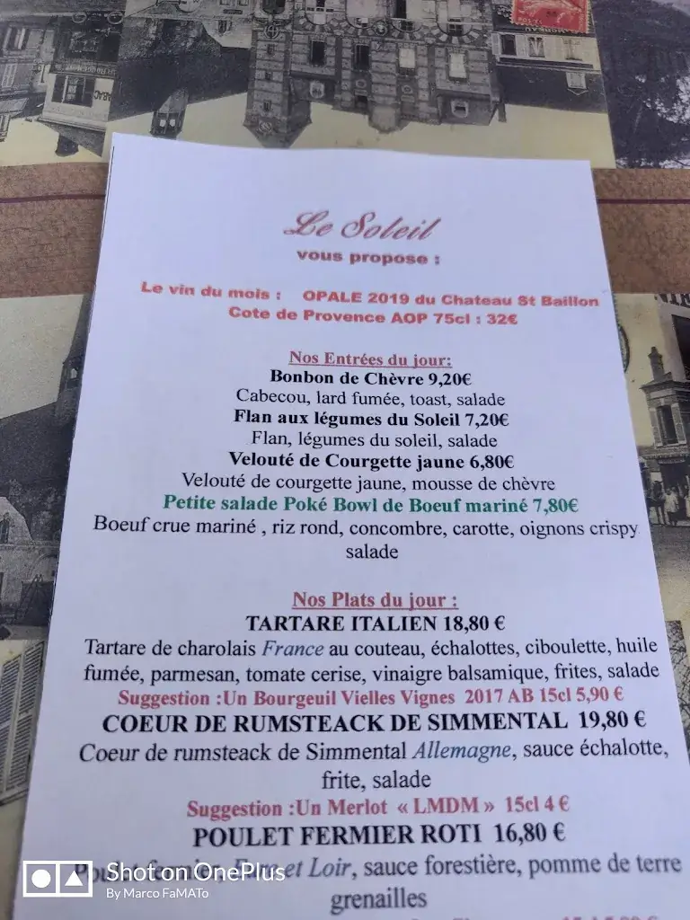 Menu_Le Soleil de Maintenon_Maintenon_image_2