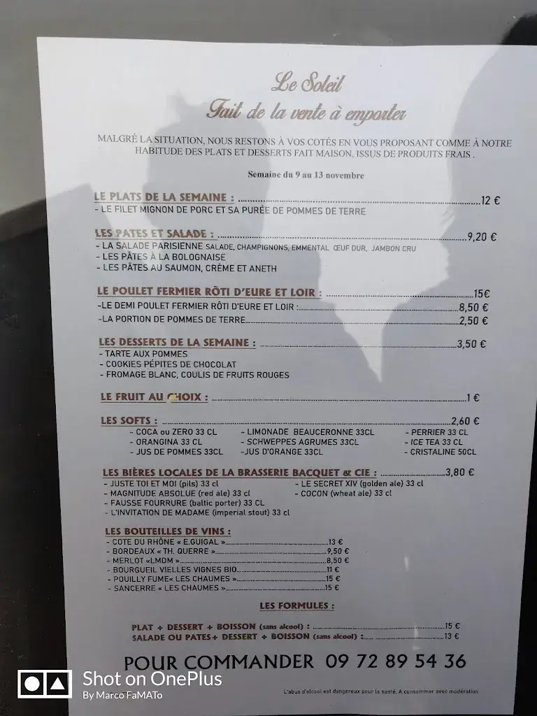 Menu_Le Soleil de Maintenon_Maintenon_image_3