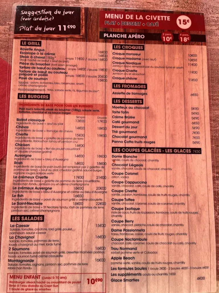 Menu_La Civette_Saint-Doulchard_immagine_2