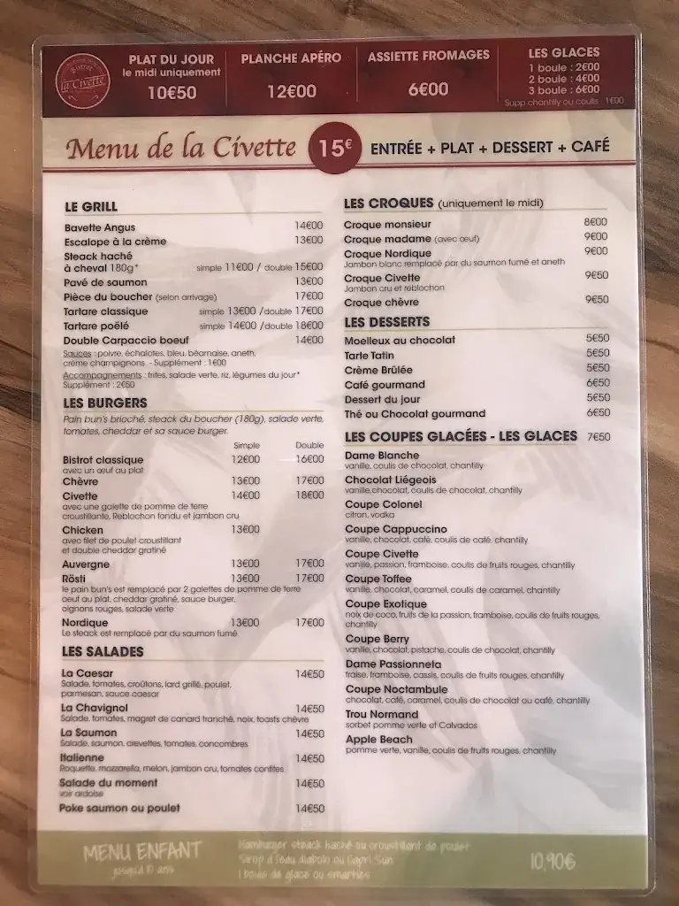 Menu_La Civette_Saint-Doulchard_immagine_4