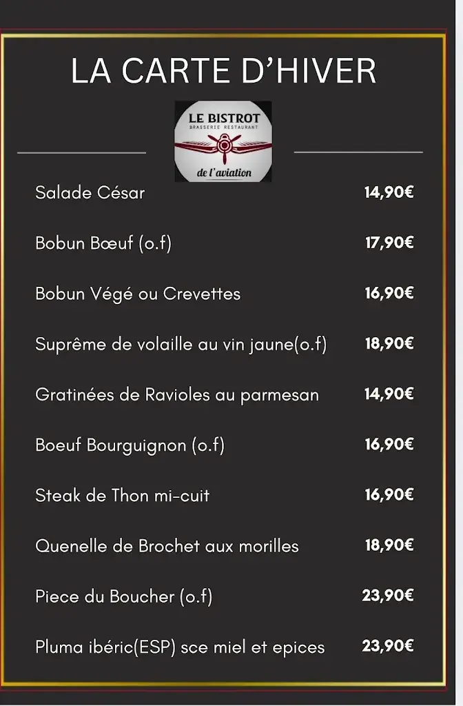 Menu_Le Bistrot de l'aviation_Bron_image_1