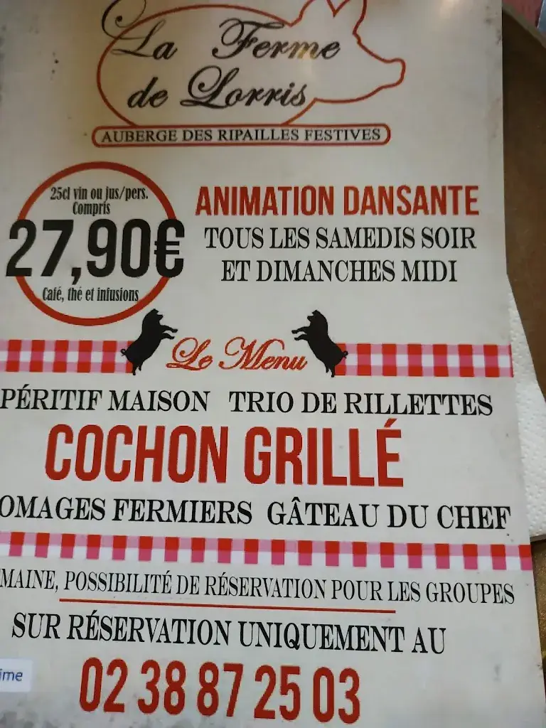 Menu_La Ferme de Lorris_Lorris_image_1