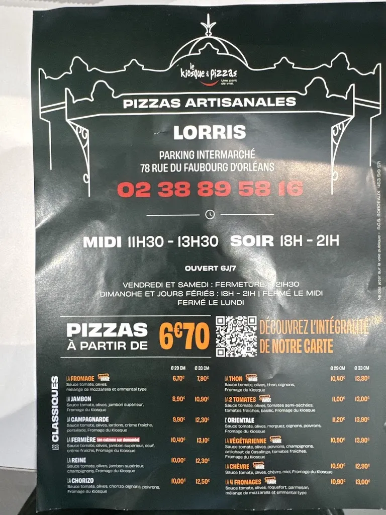 Menu_Kiosque à pizzas lorris_Lorris_image_2