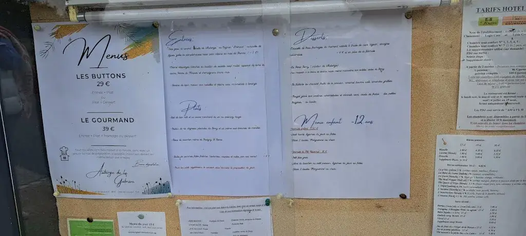 Menu_Auberge De La Gabrière_Lingé_image_3