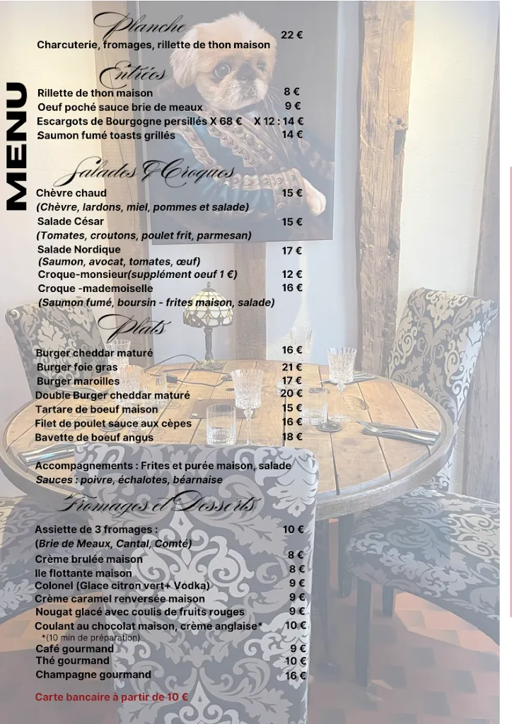Menu_LA SUITE PUB LOUNGE RESTAURANT_Montargis_image_1