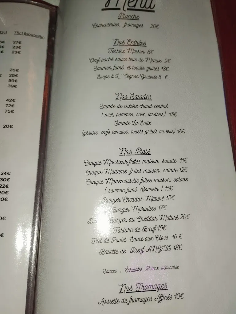 Menu_LA SUITE PUB LOUNGE RESTAURANT_Montargis_image_3