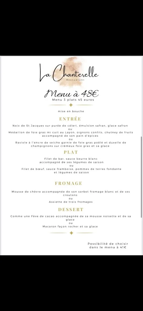 Menü_La Chanterelle_Muides-sur-Loire_Bild_2