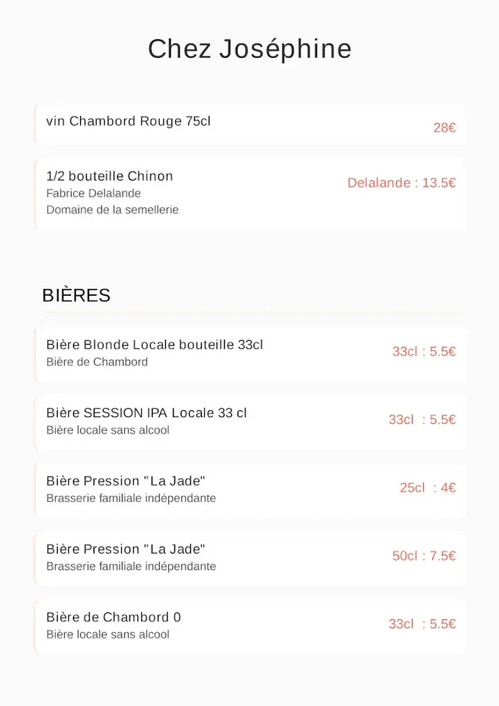 Menu_Guinguette, Snack, « Chez Joséphine »_Courbouzon_image_1