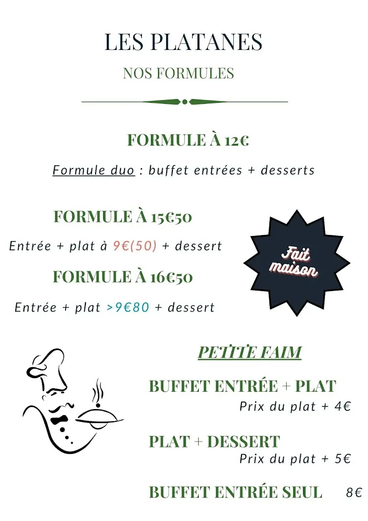 Menu_RESTAURANT LES PLATANES_Nazelles-Négron_image_1