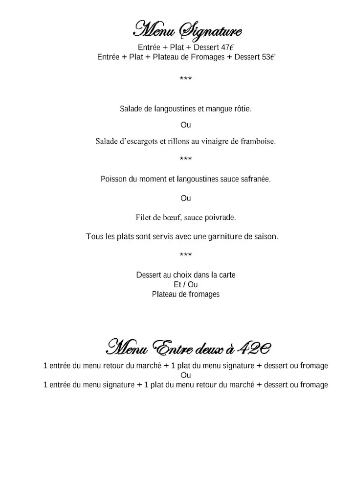 Menu_Auberge le signal_Sonzay_imagen_3