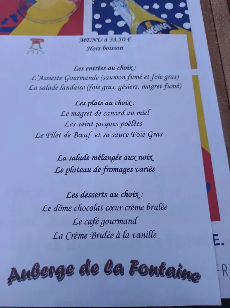 Menu_Auberge De La Fontaine_Neung-sur-Beuvron_image_2
