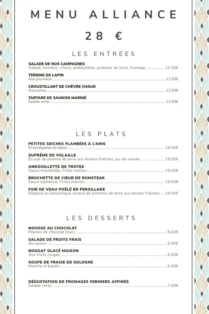 Menu_Alliance De Sologne_Romorantin-Lanthenay_image_2