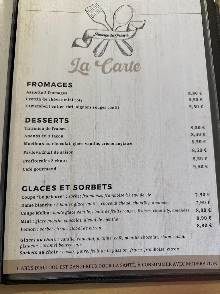 Menu_Auberge du Prieuré_Lassay-sur-Croisne_image_1