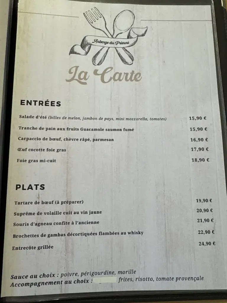 Menu_Auberge du Prieuré_Lassay-sur-Croisne_image_3