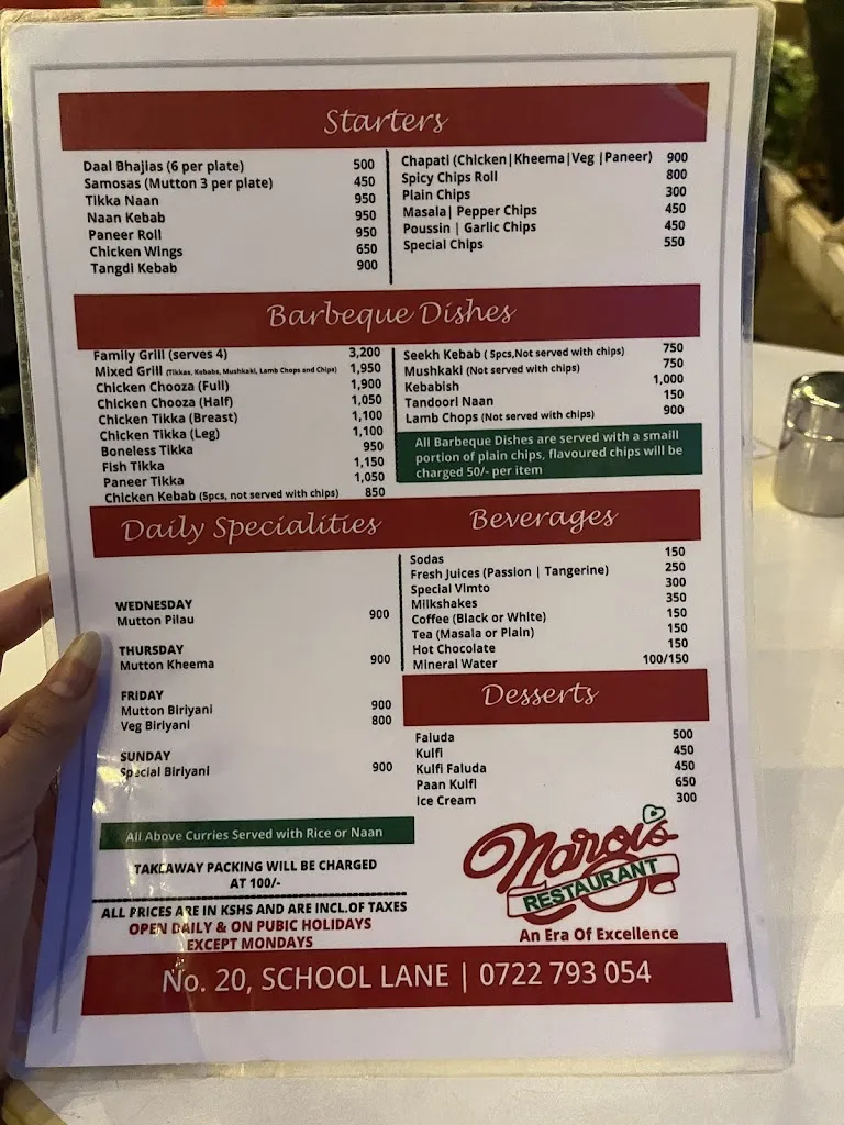 Menu_Nargis Restaurant_Kenya_image_2