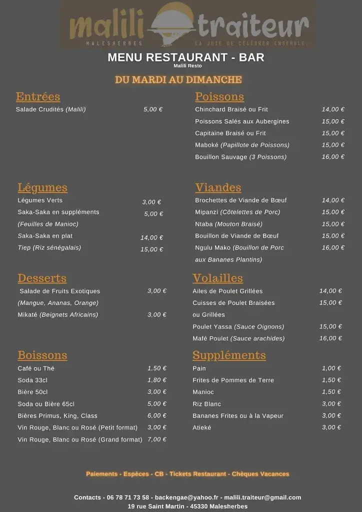 Menu_Restaurant Malili Traiteur_Malesherbois_imagen_1