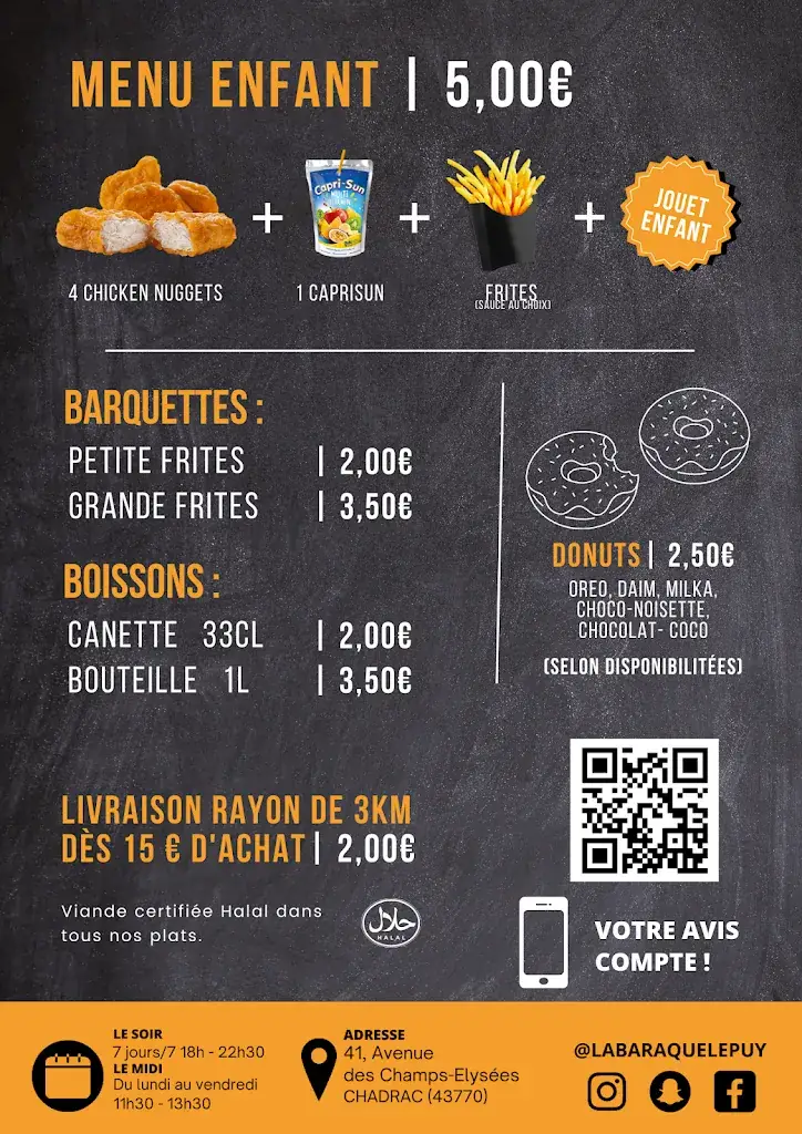 Menu_La Baraque_Chadrac_image_1