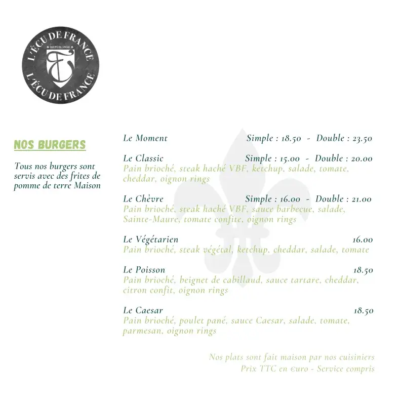 Menu_Restaurant de l'Ecu de France_Malesherbois_image_2