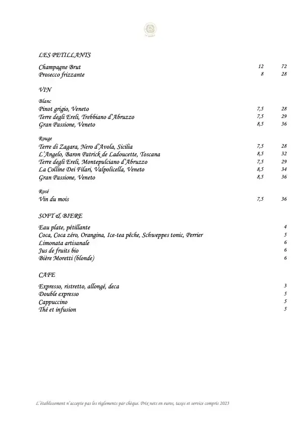 Menu_La Rucola_Paris_image_1