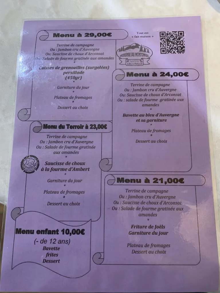 Menu_Auberge du Montoncel_Arconsat_image_1