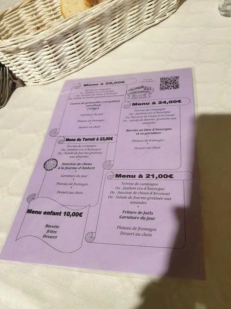 Menu_Auberge du Montoncel_Arconsat_image_2