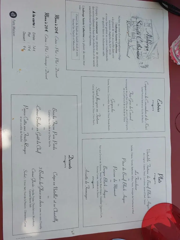 Menu_Auberge Sainte Catherine_Troo_image_2