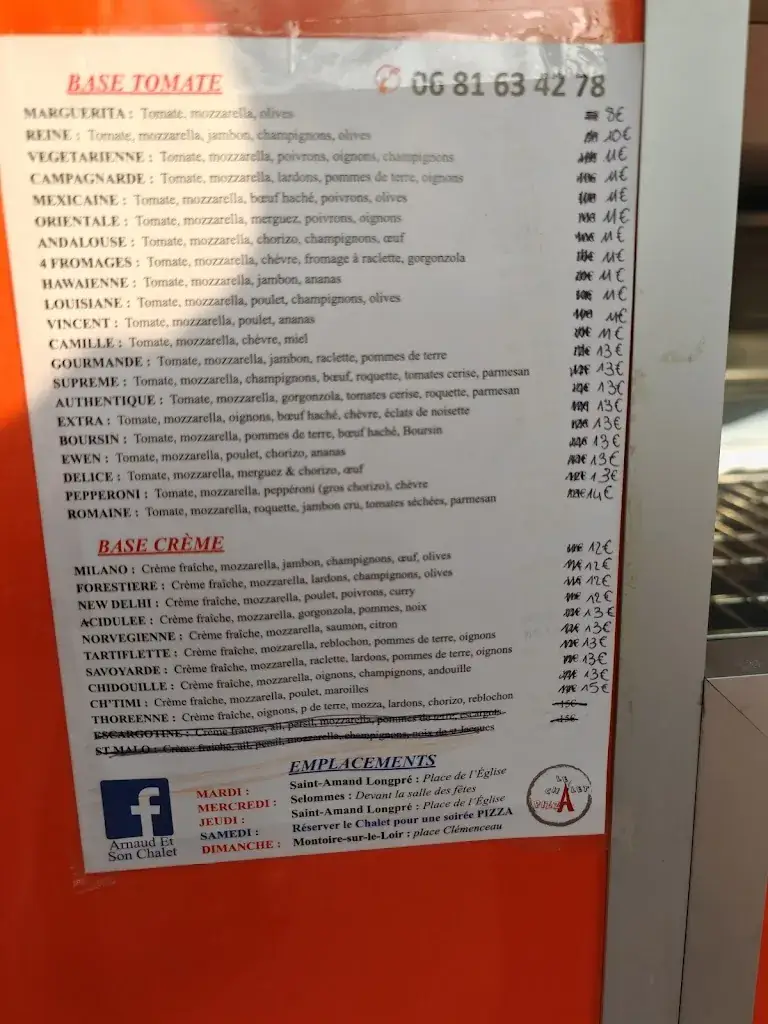 Menu_Chalet à Pizza_Montoire-sur-le-Loir_image_4