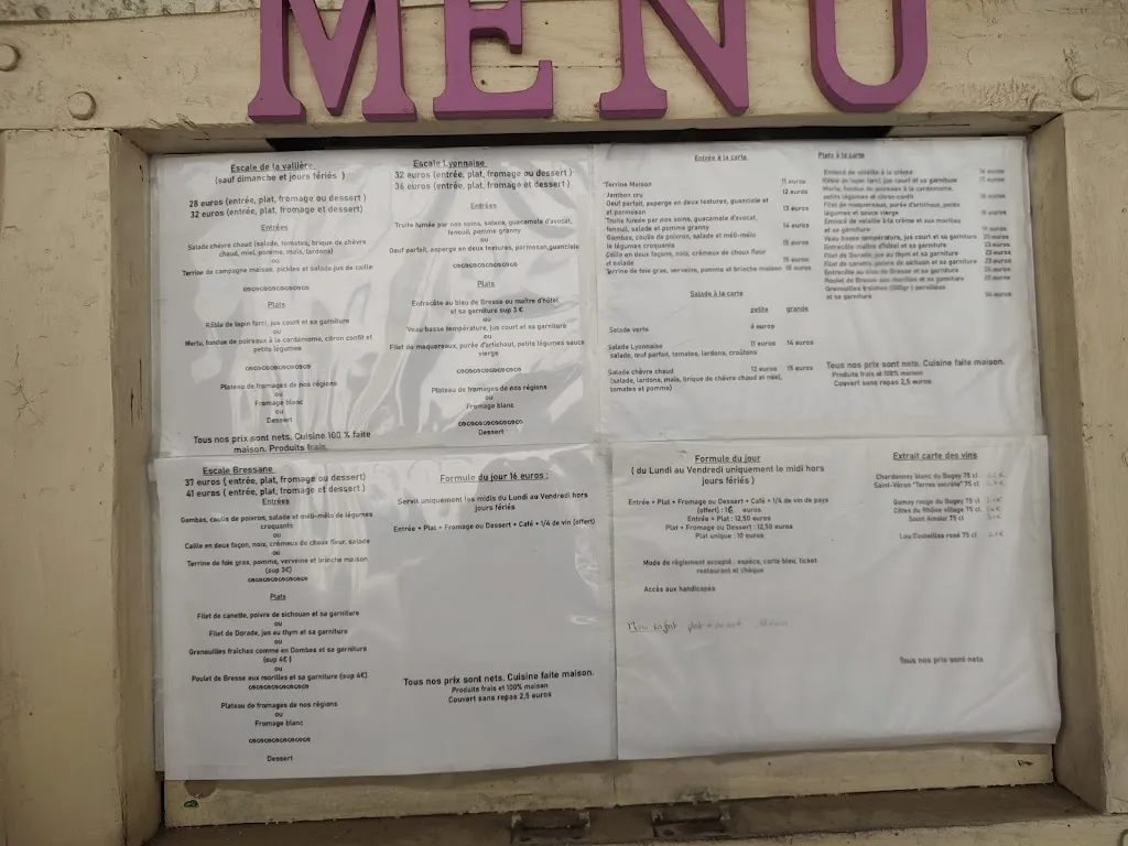 Menü_Restaurant la couronne de Ceyzériat_Ceyzériat_Bild_4