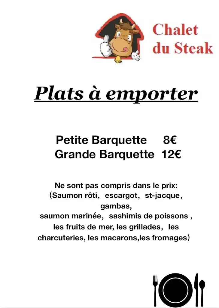 Menu_Chalet du Steak_Perrusson_imagen_3