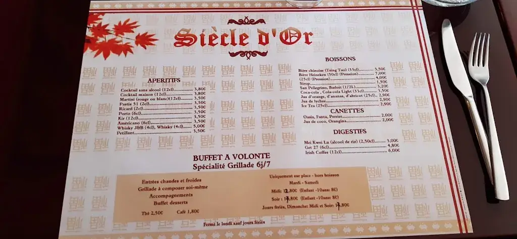 Menu_Restaurant Chinois Siècle D'or_Pocé-sur-Cisse_immagine_4