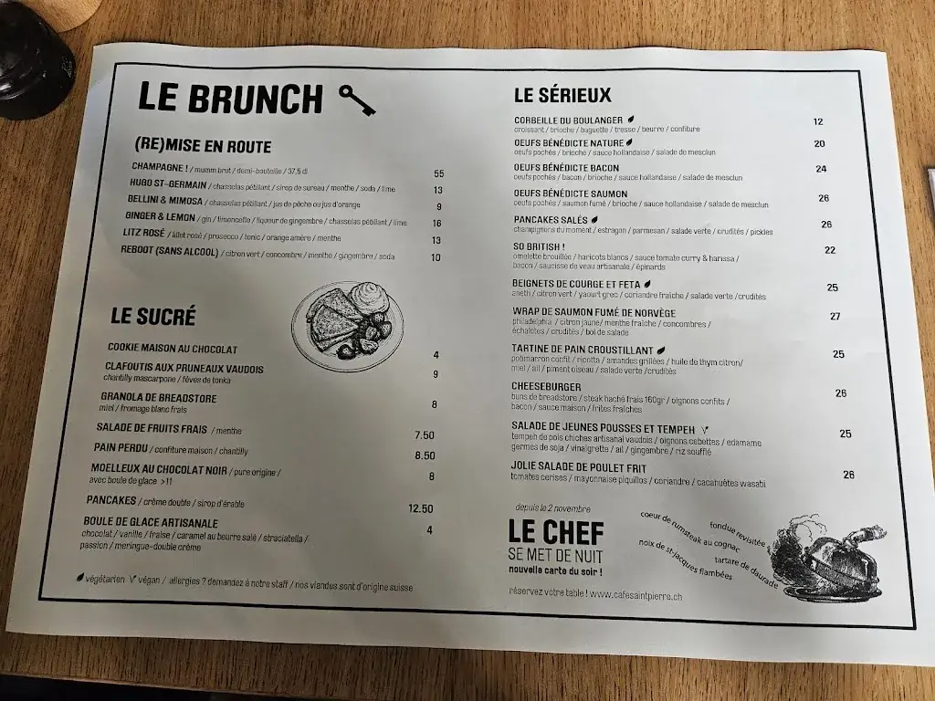 Menu_Le Saint Pierre - restaurant_Lausanne_image_1