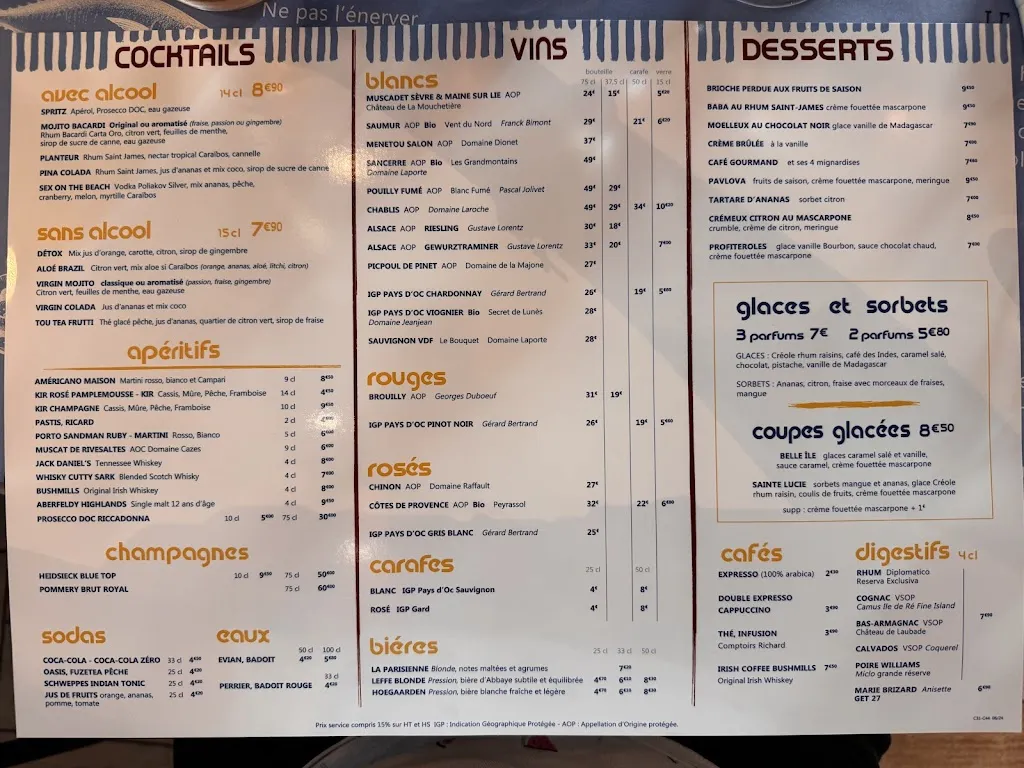 Menü_La Criée Olivet_Olivet_Bild_2