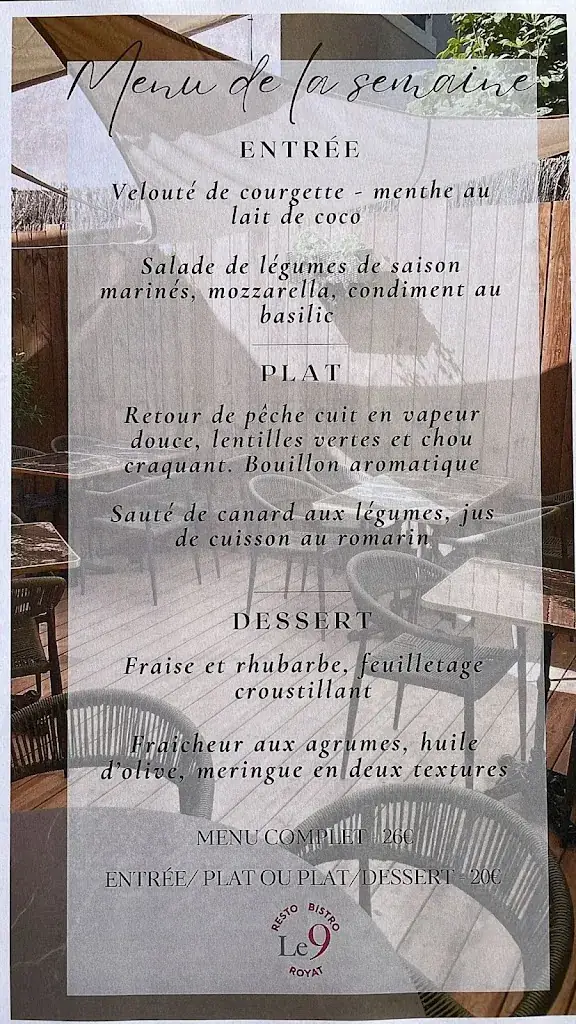 Menu_Le 9 Resto Bistro_Royat_image_2