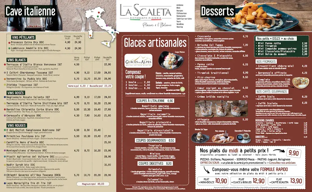 Menu_La Scaleta Restaurant Pizzeria_Romorantin-Lanthenay_image_1