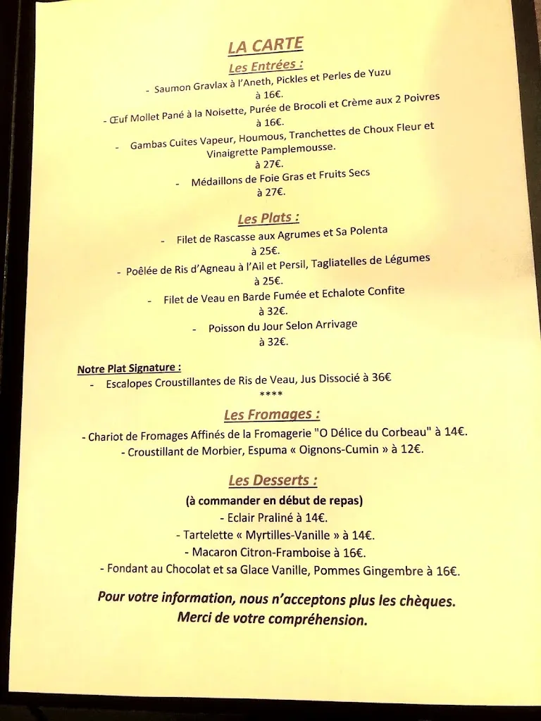 Menu_Restaurant du Grand Saint Benoît_Saint-Benoît-sur-Loire_image_1