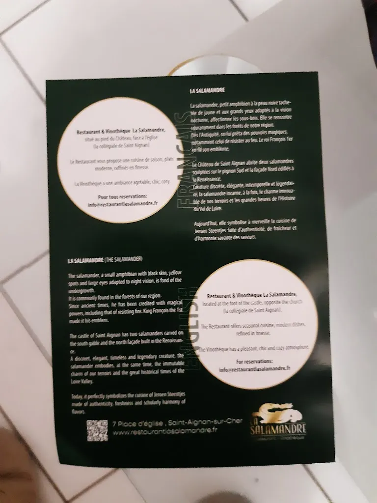 Menu_La Salamandre_Saint-Aignan_image_1