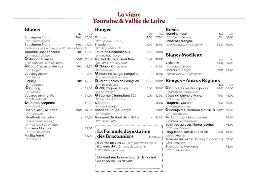 Menu_Le Relais des Braconniers_Saint-Aignan_image_3