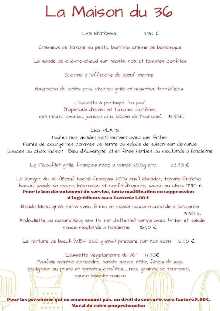 Menu_La Maison du 36_Saint-Aignan_image_2